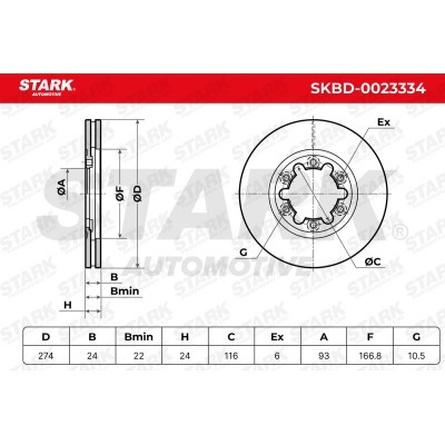 Brake Disc Stark SKBD-0023334 SKBD-0023334 - photo 4
