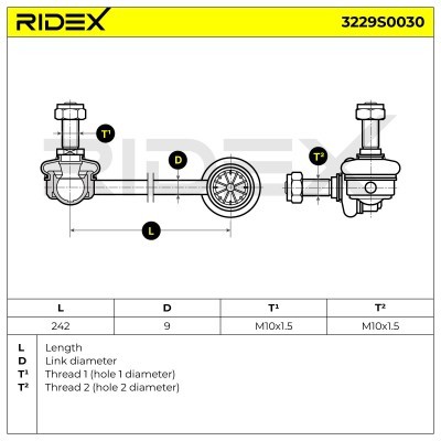 Stabilizer Link RIDEX 3229S0030 3229S0030 - photo 10