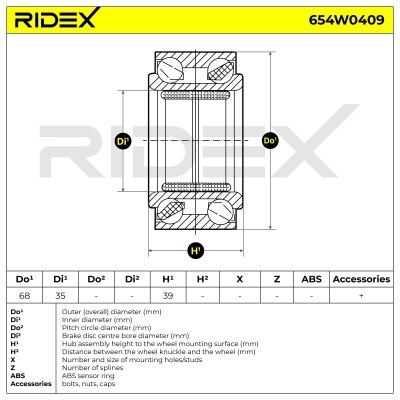 Wheel Bearing RIDEX 654W0409 654W0409 - photo 4