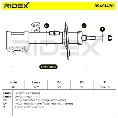 Shock Absorber RIDEX 854S1470 854S1470 - photo 6
