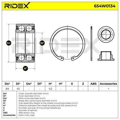 Wheel Bearing RIDEX 654W0134 654W0134 - photo 3