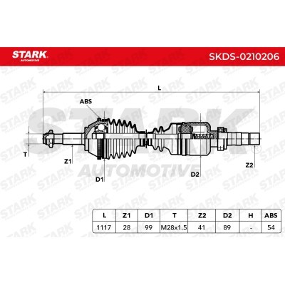 Drive Shaft Stark SKDS-0210206 SKDS-0210206 - photo 8
