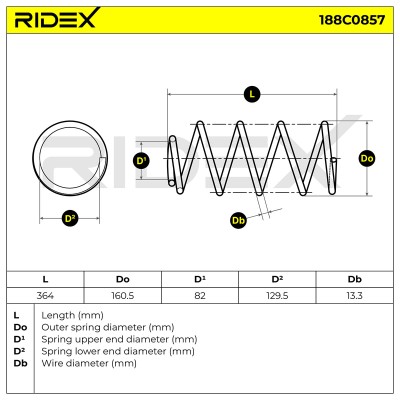 Suspension Spring RIDEX 188C0857 188C0857 - photo 5
