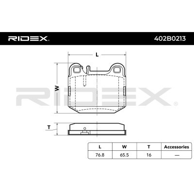 Brake Pads Set RIDEX 402B0213 402B0213 - photo 3