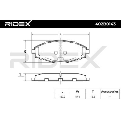 Brake Pads Set RIDEX 402B0143 402B0143 - photo 6