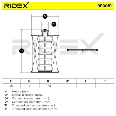 Fuel Filter RIDEX 9F0081 9F0081 - photo 7