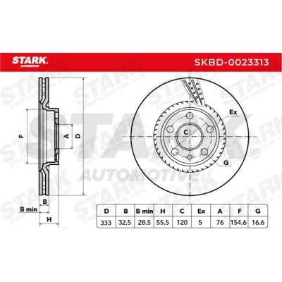 Brake Disc Stark SKBD-0023313 SKBD-0023313 - photo 4