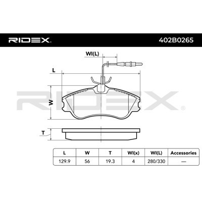Brake Pads Set RIDEX 402B0265 402B0265 - photo 4