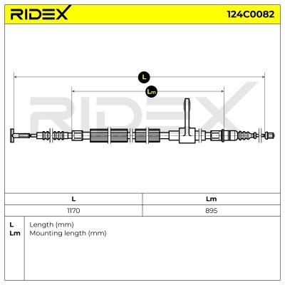 Cable Pull, Parking Brake RIDEX 124C0082 124C0082 - photo 6