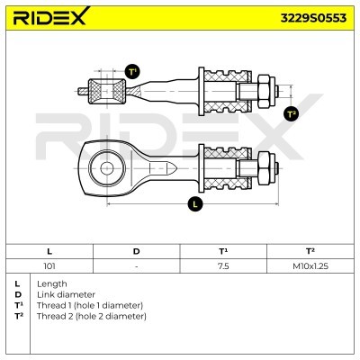 Stabilizer Link RIDEX 3229S0553 3229S0553 - photo 5