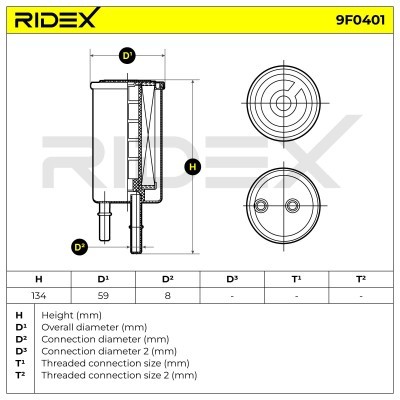 Fuel Filter RIDEX 9F0401 9F0401 - photo 6