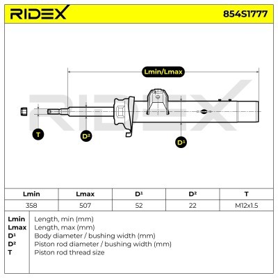Shock Absorber RIDEX 854S1777 854S1777 - photo 6