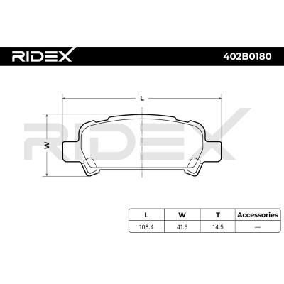 Brake Pads Set RIDEX 402B0180 402B0180 - photo 7