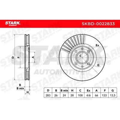 Brake Disc Stark SKBD-0022833 SKBD-0022833 - photo 5