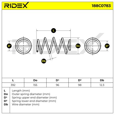 Suspension Spring RIDEX 188C0783 188C0783 - photo 6