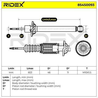 Shock Absorber RIDEX 854S0093 854S0093 - photo 5