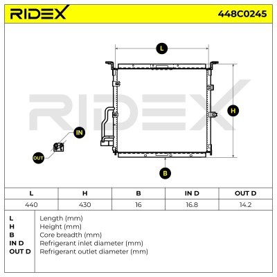 A/C condenser 448C0245 - photo 6