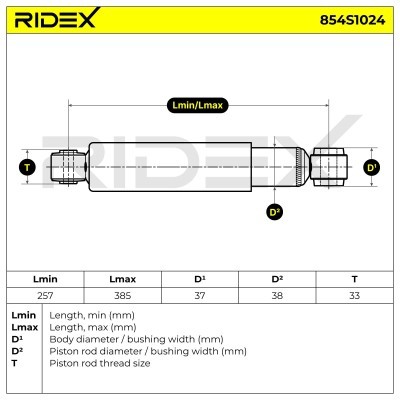 Shock Absorber RIDEX 854S1024 854S1024 - photo 8