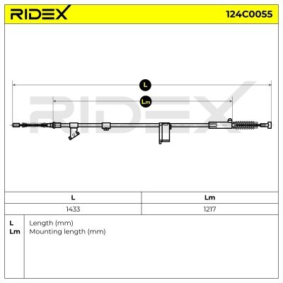 Cable Pull, Parking Brake RIDEX 124C0055 124C0055 - photo 6