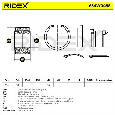Wheel Bearing RIDEX 654W0458 654W0458 - photo 3