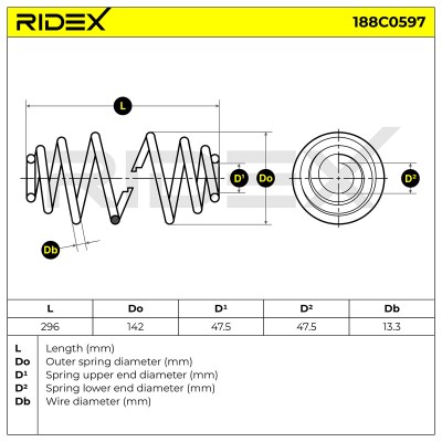 Suspension Spring RIDEX 188C0597 188C0597 - photo 5