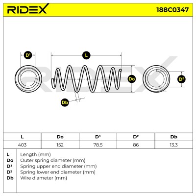 Suspension Spring RIDEX 188C0347 188C0347 - photo 7