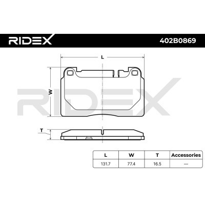 Brake Pads Set RIDEX 402B0869 402B0869 - photo 7