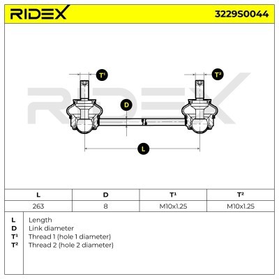 Stabilizer Link RIDEX 3229S0044 3229S0044 - photo 6