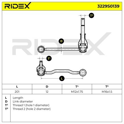 Stabilizer Link RIDEX 3229S0139 3229S0139 - photo 6