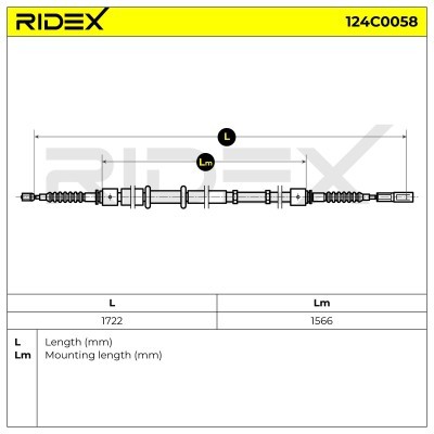 Cable Pull, Parking Brake RIDEX 124C0058 124C0058 - photo 6