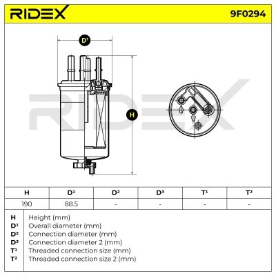 Fuel Filter RIDEX 9F0294 9F0294 - photo 6