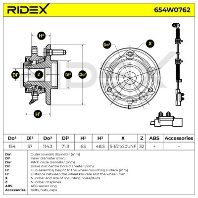 Wheel Bearing RIDEX 654W0762 654W0762 - photo 5