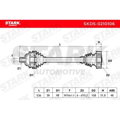 Drive Shaft Stark SKDS-0210106 SKDS-0210106 - photo 8