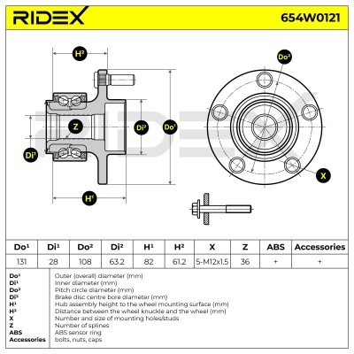Wheel Bearing RIDEX 654W0121 654W0121 - photo 6