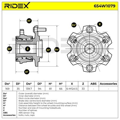 Wheel Bearing RIDEX 654W1079 654W1079 - photo 5