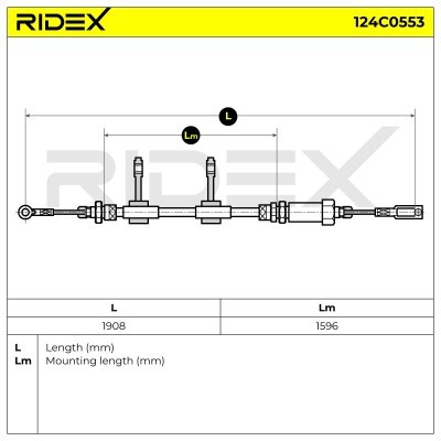 Cable Pull, Parking Brake RIDEX 124C0553 124C0553 - photo 6