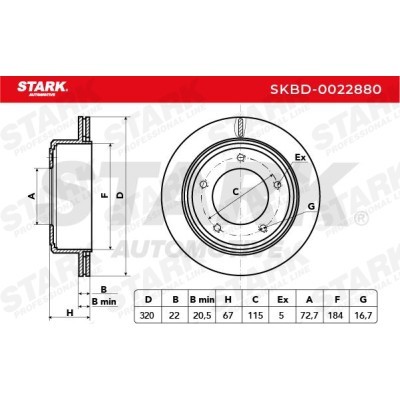 Brake Disc Stark SKBD-0022880 SKBD-0022880 - photo 4