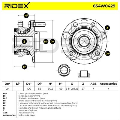 Wheel Bearing RIDEX 654W0429 654W0429 - photo 3