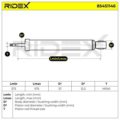 Shock Absorber RIDEX 854S1146 854S1146 - photo 5