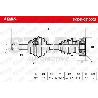 Drive Shaft Stark SKDS-0210021 SKDS-0210021 - photo 7