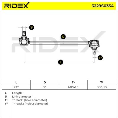 Stabilizer Link RIDEX 3229S0354 3229S0354 - photo 6