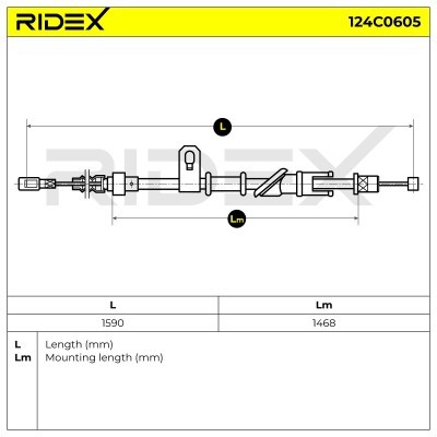 Cable Pull, Parking Brake RIDEX 124C0605 124C0605 - photo 6