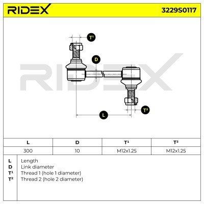 Stabilizer Link RIDEX 3229S0117 3229S0117 - photo 3
