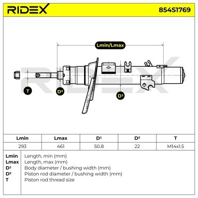 Shock Absorber RIDEX 854S1769 854S1769 - photo 7