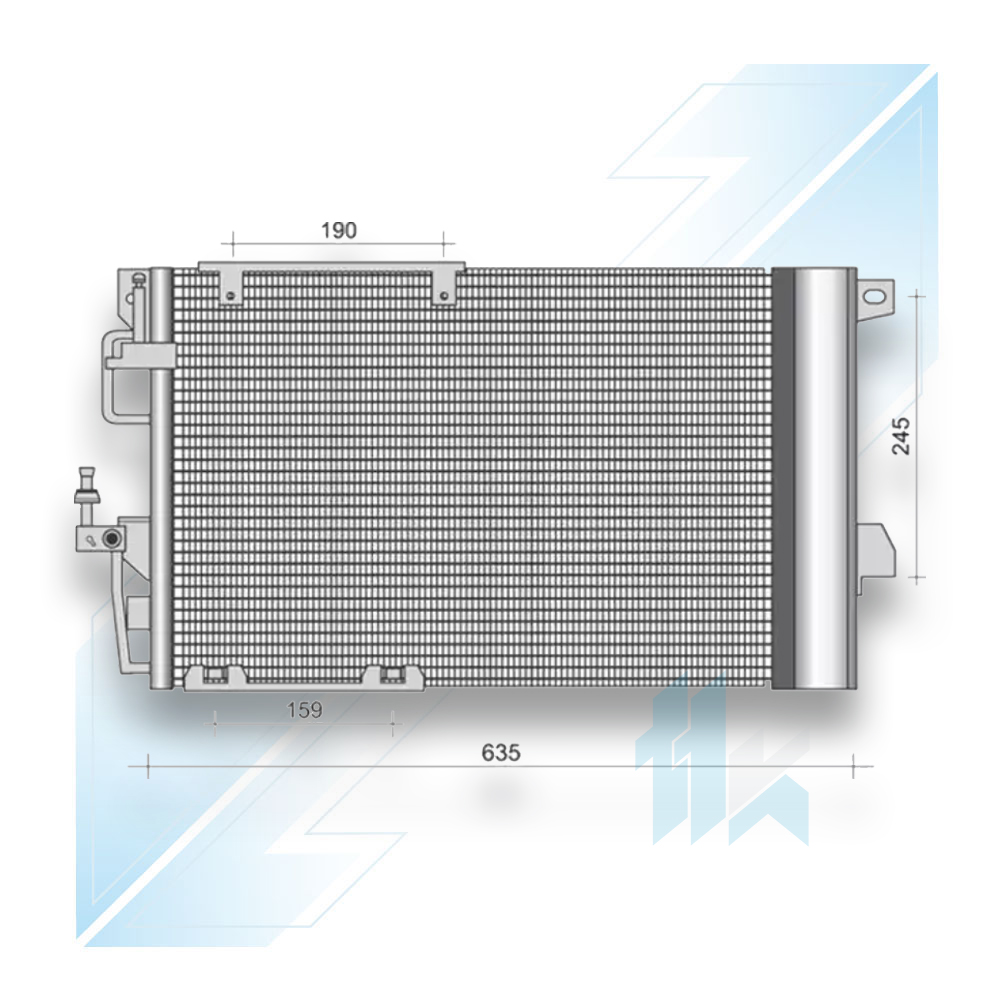 Condenser with Receiver-Drier Opel Astra G  1998 - 2009 2110PASTG0 - photo 1