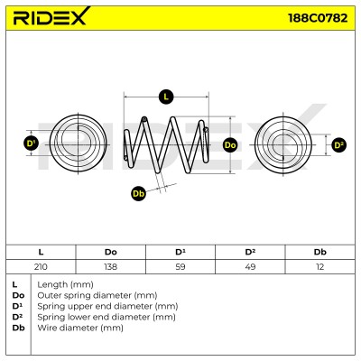 Suspension Spring RIDEX 188C0782 188C0782 - photo 6