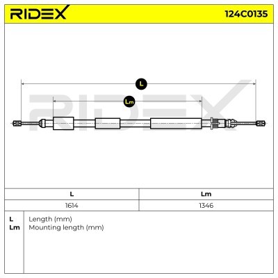 Cable Pull, Parking Brake RIDEX 124C0135 124C0135 - photo 6