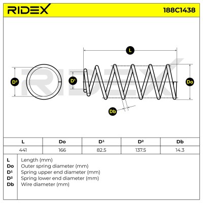 Suspension Spring RIDEX 188C1438 188C1438 - photo 4