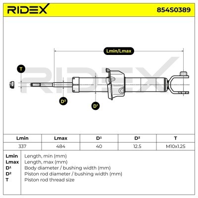 Shock Absorber RIDEX 854S0389 854S0389 - photo 4