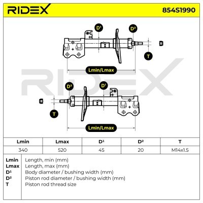 Shock Absorber RIDEX 854S1990 854S1990 - photo 6
